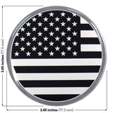 American Flag Car Decal (3" Round - Subdued)