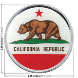California State Flag Car Decal (3" Round)