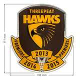 Official Hawks Threepeat Car Decal