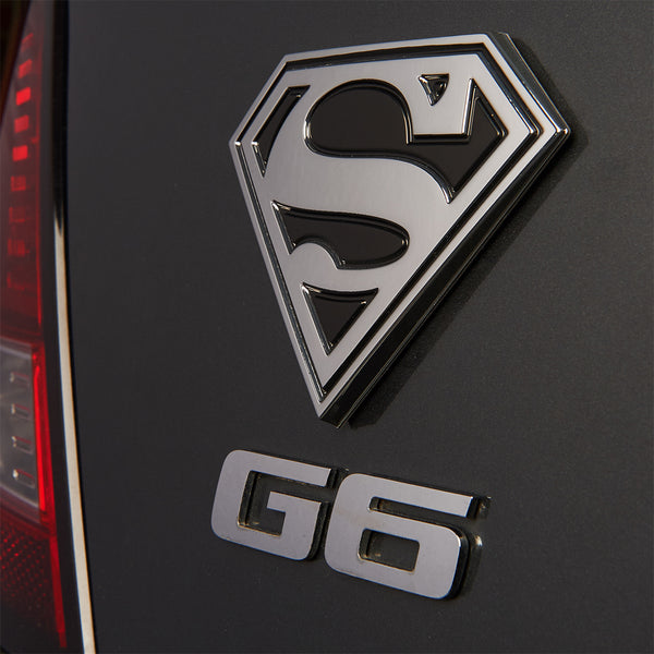 Superman 3D Car Badge (Black and Chrome)